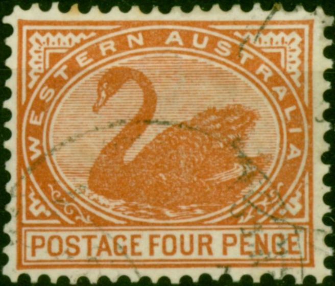 Western Australia 1903 4d Chestnut SG119 Fine Used (2). King Edward VII (1902-1910) Used Stamps