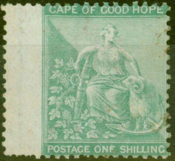 Valuable Postage Stamp from Cape of Good Hope 1864 1s Green SG26a Good Mtd Mint