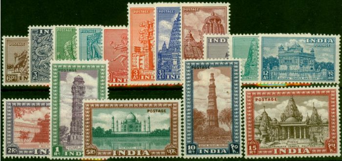 India 1949 Set of 16 SG309-324 V.F & Fresh VLMM . King George VI (1936-1952) Mint Stamps