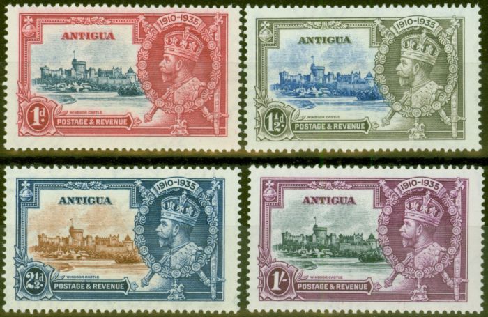 Collectible Postage Stamp from Antigua 1935 Jubilee set of 4 SG91-94 Fine Very Lightly Mtd Mint