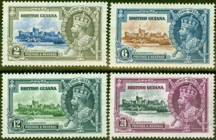 Valuable Postage Stamp from British Guiana 1935 Jubilee Set of 4 SG301-304 Fine Mtd Mint