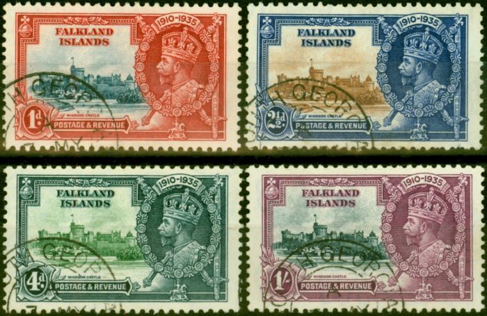 Valuable Postage Stamp from Falkland Islands 1935 Jubilee Set of 4 SG139-142 Fine Used