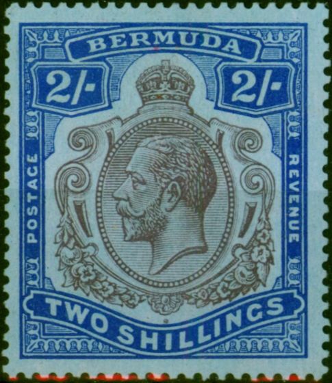 Bermuda 1920 2s Purple & Blue-Blue SG51b Fine LMM  King George V (1910-1936) Old Stamps