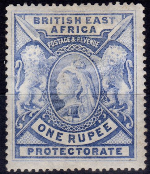 Rare Postage Stamp from B.E.A KUT 1897 1R Grey-Blue SG92 Fine Mtd Mint
