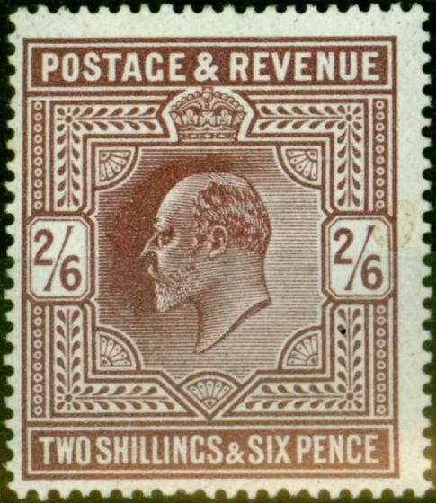 Collectible Postage Stamp from GB 1911 2s6d Dull Reddish Purple SG316 Fine & Fresh Lightly Mtd Mint