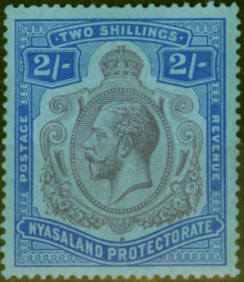 Collectible Postage Stamp from Nyasaland 1933 2s Purple & Blue-Grey Blue SG109g Fine Mtd Mint