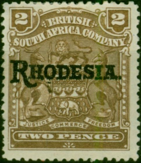 Rhodesia 1909 2d Brown SG102 Fine MM  King Edward VII (1902-1910) Valuable Stamps