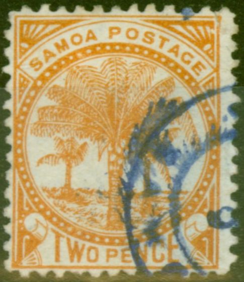 Valuable Postage Stamp from Samoa 1886 2d Dull Orange SG23 Fine Used (6)