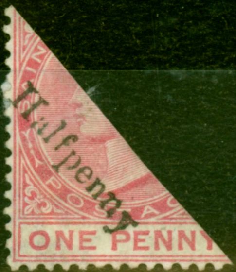 Old Postage Stamp from St Christopher 1885 1/2d on Half 1d Carmine-Rose SG23 Fine Mtd Mint (1)