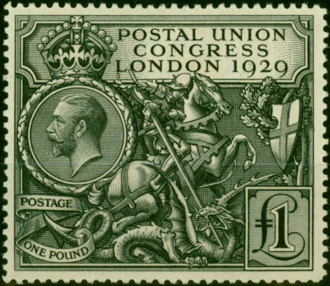 GB 1929 £1 Black UPU SG438 Fine LMM King George V (1910-1936) Collectible Universal Postal Union Stamp Sets