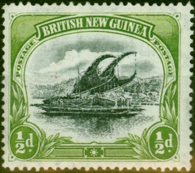 Valuable Postage Stamp British New Guinea 1901 1/2d Black & Yellow-Green SG9 Fine LMM