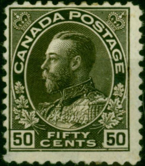 Canada 1912 50c Grey-Black SG214 Good MM  King George V (1910-1936) Old Stamps