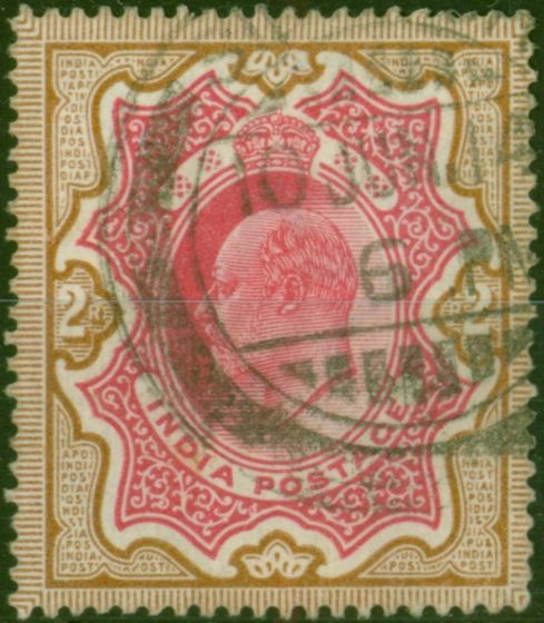 India 1903 2R Rose-Red & Yellow-Brown SG138 Fine Used  King Edward VII (1902-1910) Valuable Stamps