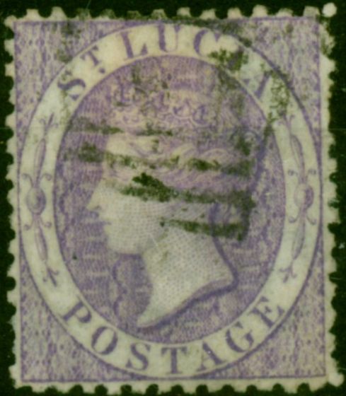 St Lucia 1864 (6d) Mauve SG13a Fine Used  Queen Victoria (1840-1901) Valuable Stamps