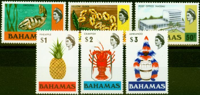 Old Postage Stamp from Bahamas 1972-73 Set of 6 SG395-400 Very Fine MNH