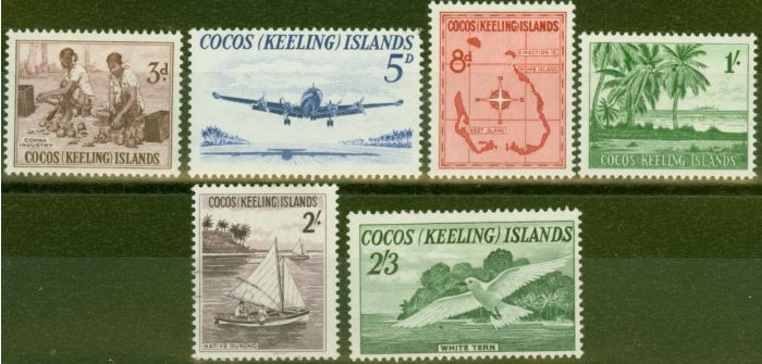 Valuable Postage Stamp from Cocos Islands 1963 set of 6 SG1-6 Fine Lightly Mtd Mint
