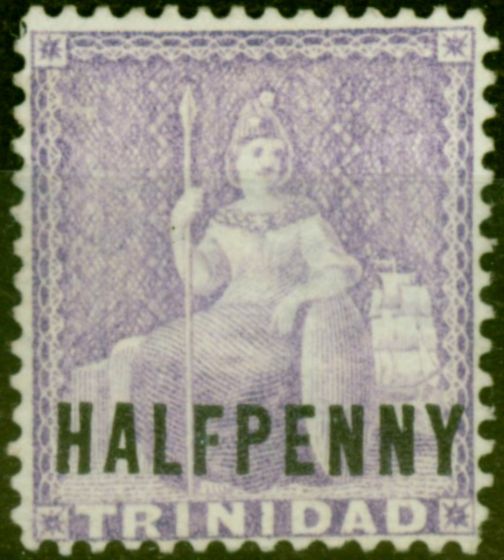 Collectible Postage Stamp from Trinidad 1879 1/2d Mauve SG99a Wmk Sideways Fine Unused