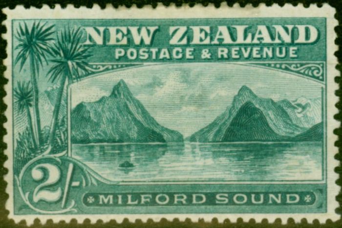 Rare Postage Stamp from New Zealand 1899 2s Blue-Green SG269 P.15 Fine Mtd Mint