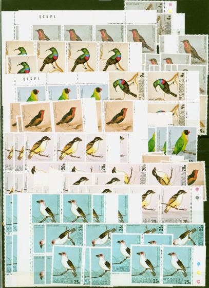 Rare Postage Stamp from Zambia 1977 Birds set of 6 SG262-267 V.F MNH x 42 sets