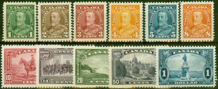 Valuable Postage Stamp Canada 1935 Set of 11 SG341-351 V.F & Fresh LMM