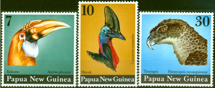 Old Postage Stamp from Papua New Guinea 1974 Birds Set of 3 SG270-272 V.F MNH