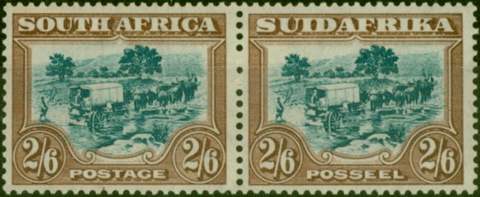 Old Postage Stamp from South Africa 1932 2s6d Green & Brown SG49 Fine & Fresh Lightly Mtd Mint