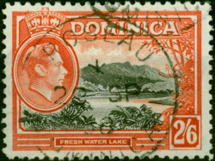 Dominica 1938 2s6d Black & Vermilion SG107 V.F.U  King George VI (1936-1952) Collectible Stamps