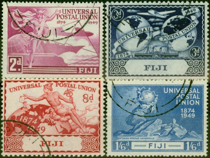 Fiji 1949 UPU Set of 4 SG272-275 V.F.U King George VI (1936-1952) Collectible Universal Postal Union Stamp Sets
