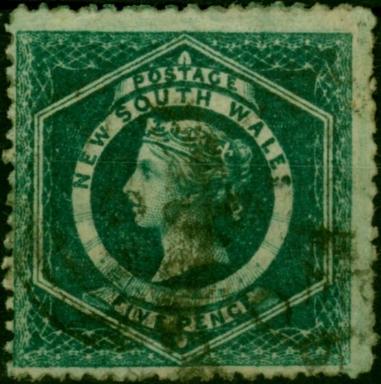 N.S.W 1870 5d Dark Bluish Green SG162a Fine Used (2). Queen Victoria (1840-1901) Used Stamps