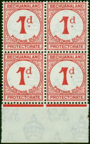 Bechuanaland 1932 1d Carmine SGD5 V.F MNH Block of 4  King George V (1910-1936) Valuable Stamps