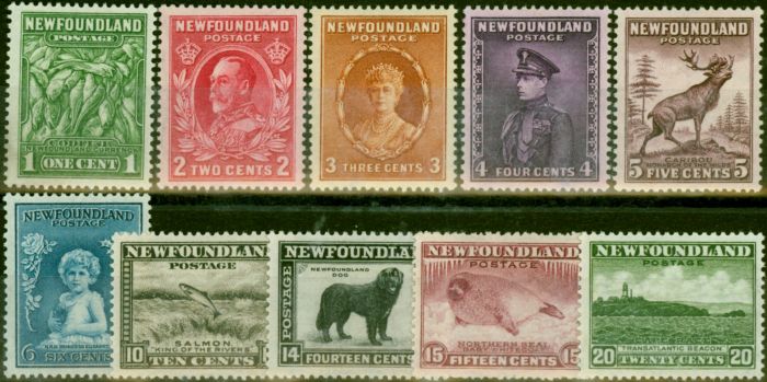 Valuable Postage Stamp Newfoundland 1932 Set of 10 to 20c SG209-218 Fine LMM