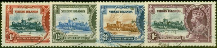 Collectible Postage Stamp from Virgin Islands 1935 Jubilee Set of 4 SG103-106 V.F.U