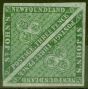 Collectible Postage Stamp from Newfoundland 1868 3d Dp Green SG11 Fine Mtd Mint Pair 4 Good - Large Margins