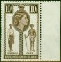 Valuable Postage Stamp Solomon Islands 1956 10s Sepia SG95 V.F MNH