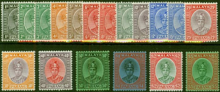 Pahang 1935-41 Set of 18 SG29-46 V.F & Fresh VLMM  King George V (1910-1936), King George VI (1936-1952) Valuable Stamps