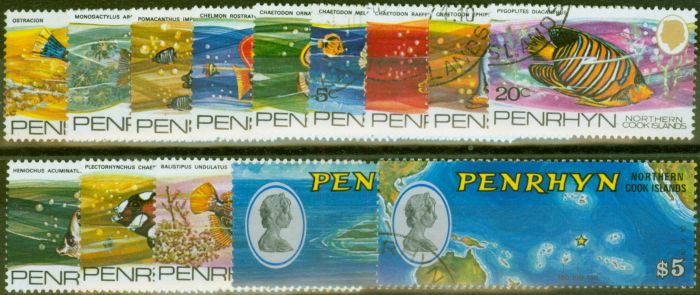 Valuable Postage Stamp from Penrhyn 1974 Fishes set of 14 SG56-69 V.F.U