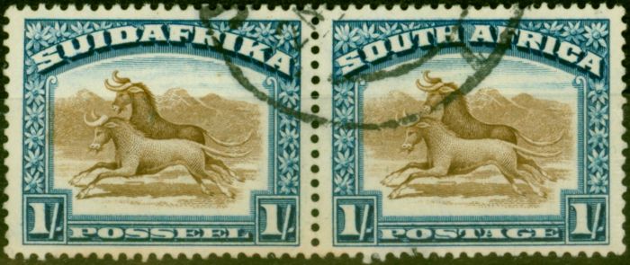 Collectible Postage Stamp from South Africa 1927 1s Brown & Deep Blue SG36 Fine Used