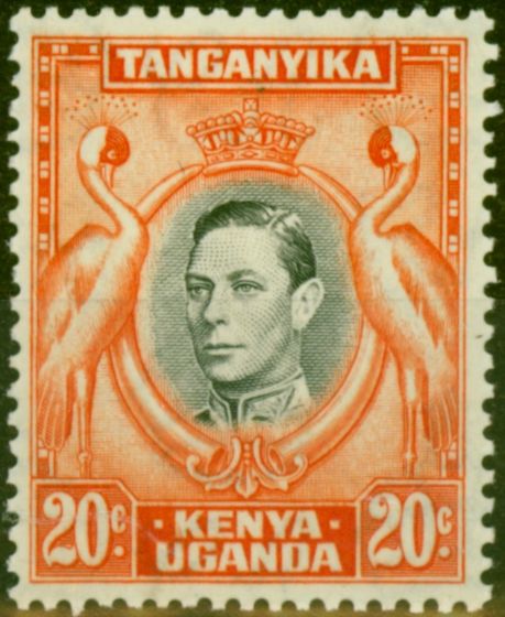 Valuable Postage Stamp from K.U.T 1938 20c Black & Orange SG139 P.13.25 Fine Mtd Mint (2)