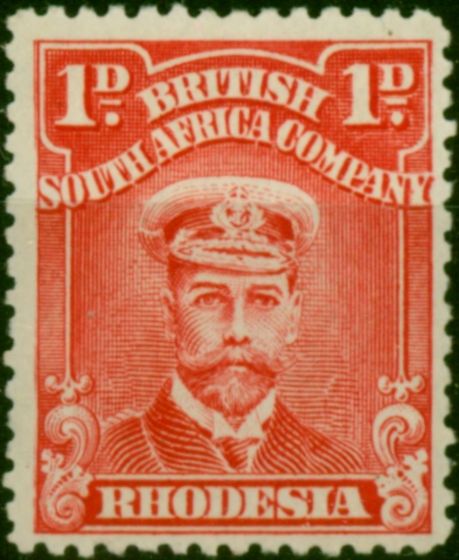 Rhodesia 1913 1d Carmine-Red SG191 Fine MM  King George V (1910-1936) Collectible Stamps