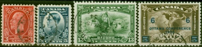 Rare Postage Stamp Canada 1932 Set of 4 SG315-318 Fine Used