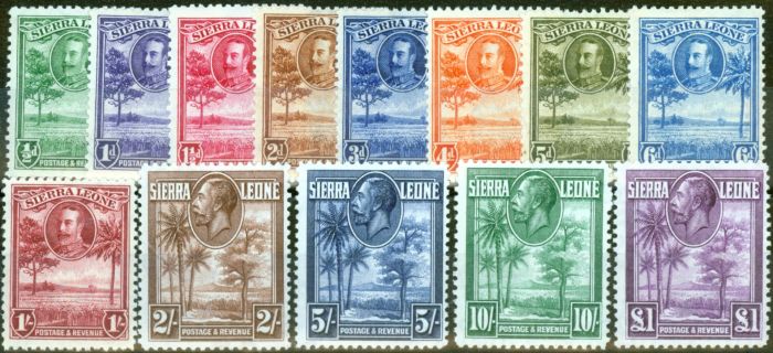 Valuable Postage Stamp from Sierra Leone 1932 set of 13 SG155-167 Fine & Fresh Mtd Mint