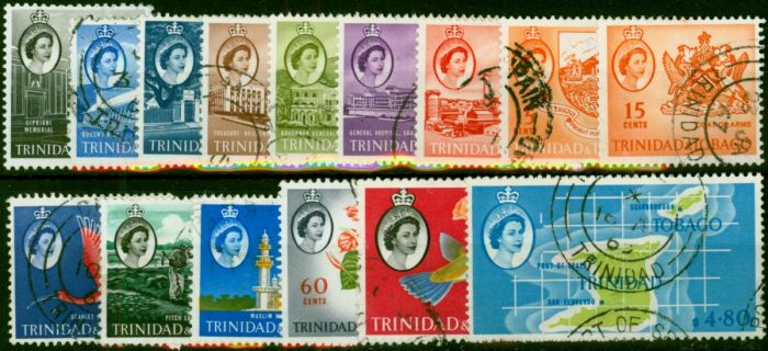 Trinidad & Tobago 1960 Set of 15 SG284-297 Fine Used. Queen Elizabeth II (1952-2022) Used Stamps