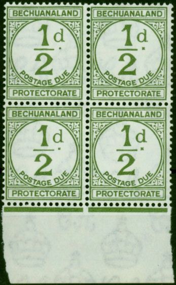 Bechuanaland 1932 1/2d Sage-Green SGD4 V.F MNH Block of 4  King George V (1910-1936) Rare Stamps