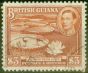 Valuable Postage Stamp from British Guiana 1945 $3 Red-Brown SG319 V.F.U
