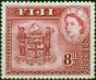 Fiji 1958 8d Carmine-Lake SG288a Fine MM . Queen Elizabeth II (1952-2022) Mint Stamps