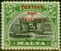 Collectible Postage Stamp from Malta 1928 5s Black & Green SG191 Very Fine Mtd Mint