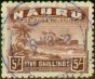 Old Postage Stamp from Nauru 1924 5s Claret SG38A Fine Used