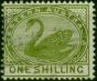 Western Australia 1890 1s Olive-Green SG102 Fine Used (3). Queen Victoria (1840-1901) Used Stamps