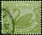 Western Australia 1907 1s Olive-Green SG116 Fine Used (2). King Edward VII (1902-1910) Used Stamps