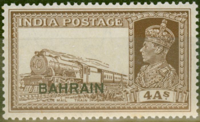 Collectible Postage Stamp from Bahrain 1940 4a Brown SG28 Fine MNH